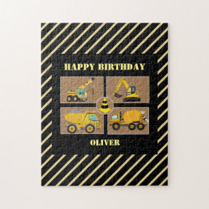 Puzzle Camions de construction   Anniversaire de enfant d