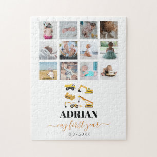 Puzzle Camions de construction Baby First Year Photo Coll