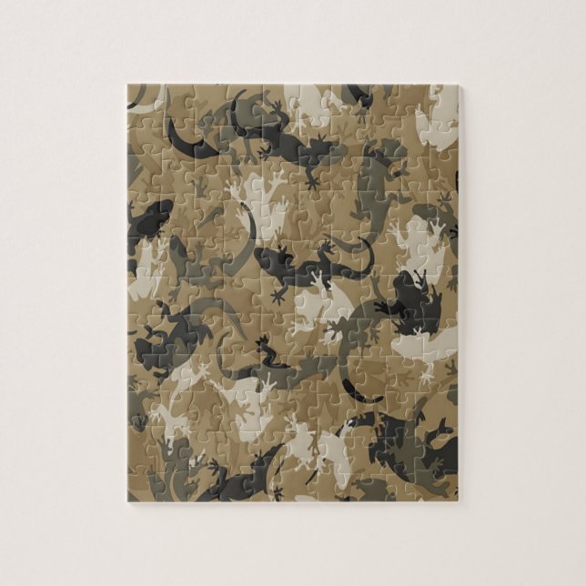 Puzzle Camouflage en reptile Brown (Vertical)