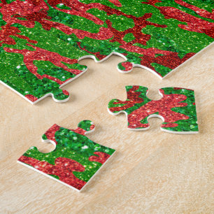 Puzzle Camouflage Parties scintillant Haus De Camo Xmas