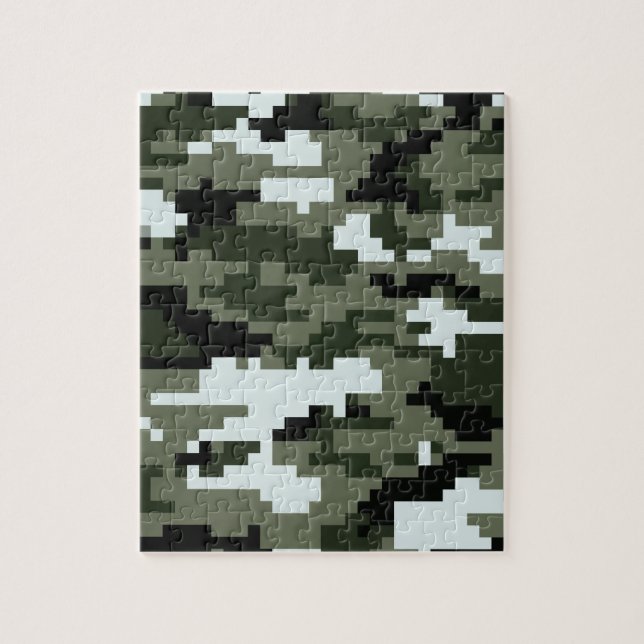 Puzzle Camouflage urbain numérique à 8 bits / Camo (Vertical)