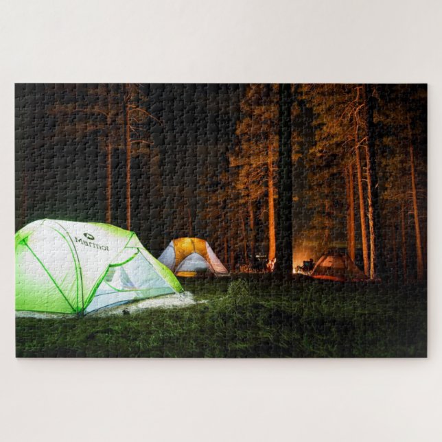 Puzzle Camping Extérieur Nature Aventure Tente Woods Forê (Horizontal)