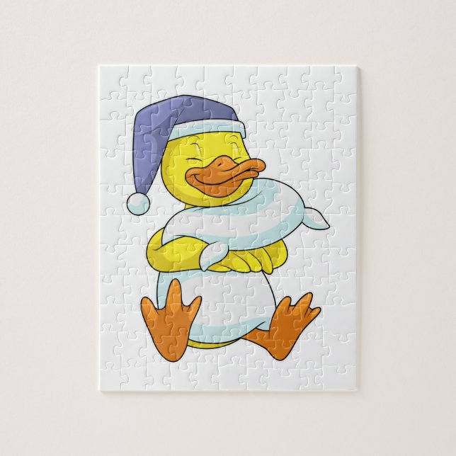 Puzzle Canard dormant avec casquette (Vertical)