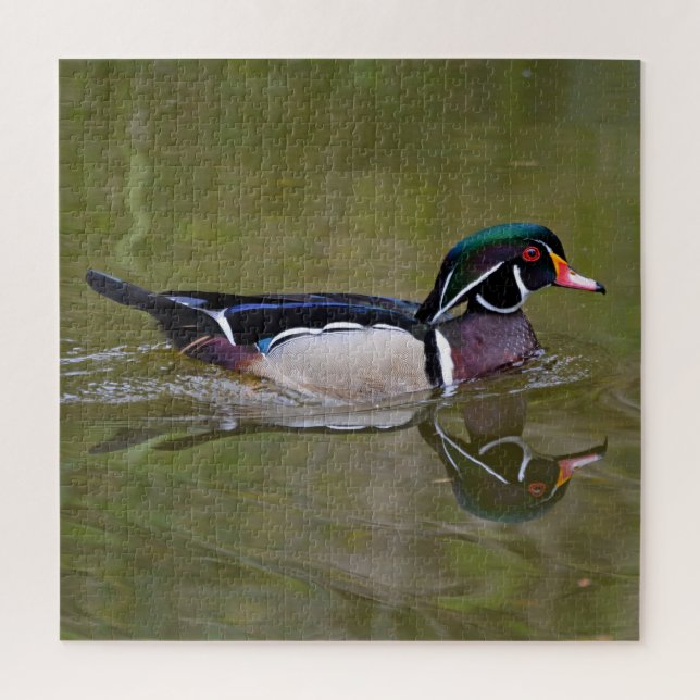 Puzzle Canard en bois coloré (Vertical)