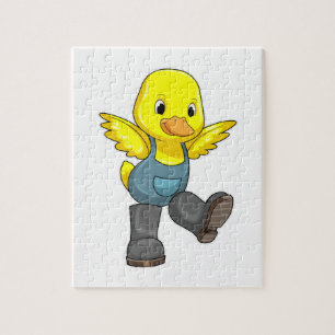 Puzzle Canard en fermier avec des bottes