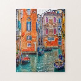 Puzzle Canaux colorés de Venise Gondola