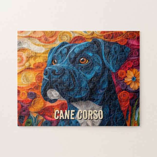 Puzzle Cane Corso Papier Quitter Art Chien Portrait (Horizontal)