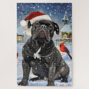 Puzzle Cane Corso Winter Wonderland Noël Joie