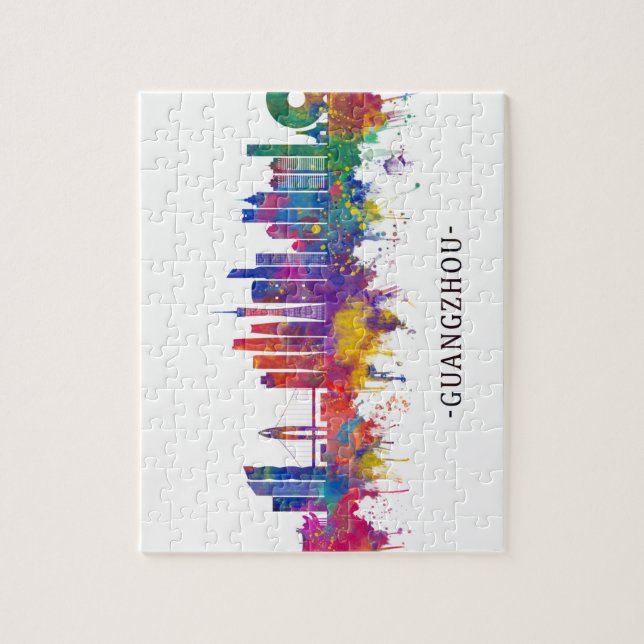 Puzzle Canton Chine Skyline (Vertical)