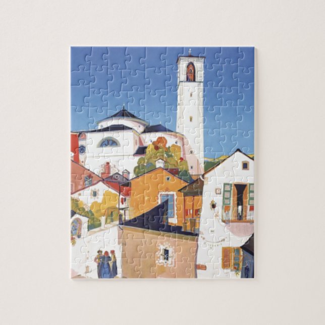 Puzzle Canton de Tessin vintage Suisse (Vertical)