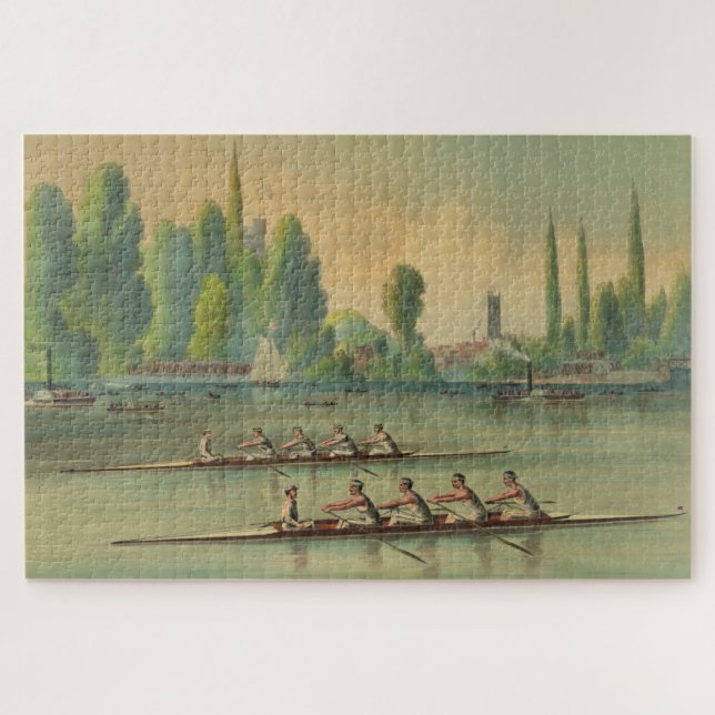 Puzzle Canvas de course de bateau de course vintage de l' (Horizontal)