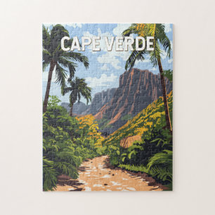 Puzzle Cap-Vert Illustration Voyage Art Vintage