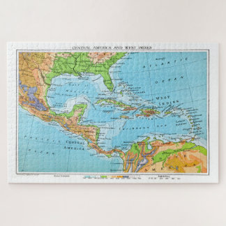 Puzzle Caraïbes / Ancienne carte restaurée.