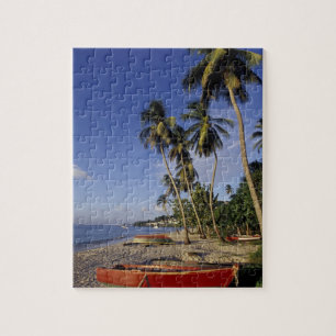 Puzzle CARAÏBES, Grenade, St. George, Bateaux sur palmier