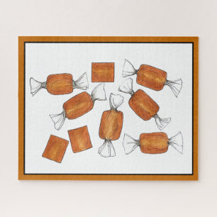 Puzzle Caramel Candy Sweet Tooth Food Illustration