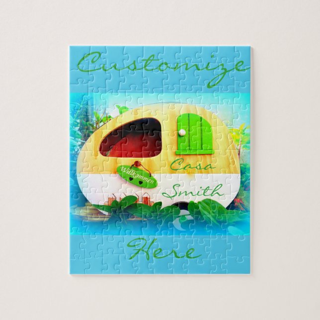 Puzzle caravane minuscule de gitan de maison (Vertical)