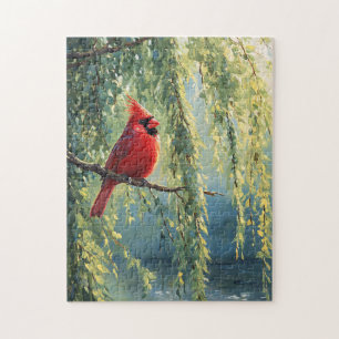 Puzzle Cardinal dans un arbre sauvage
