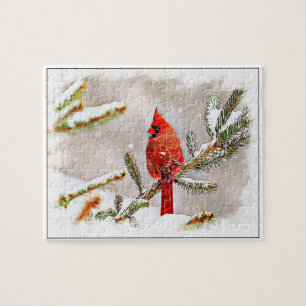 Puzzle Cardinal dans un pin