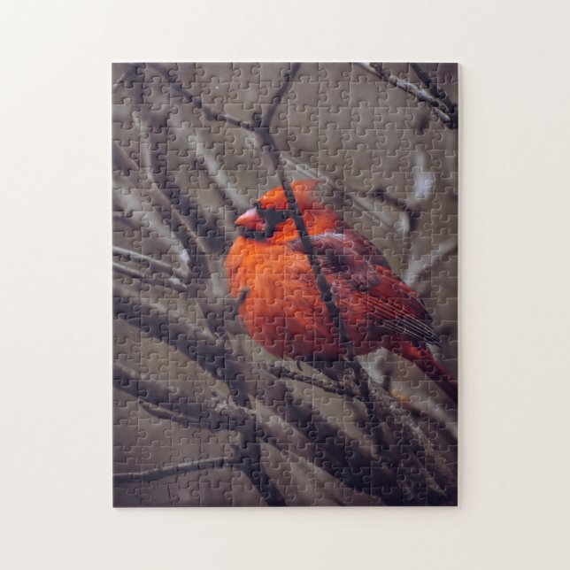 Puzzle Cardinal d'hiver (Vertical)