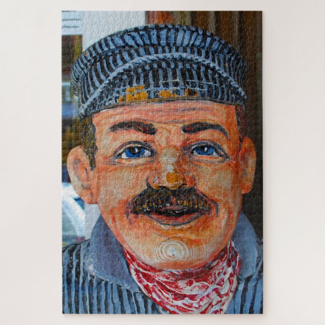 Puzzle Caricature d'un conducteur de train en Virginie. (Vertical)