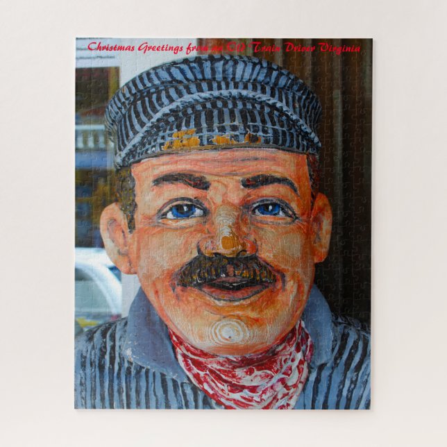 Puzzle Caricature d'un conducteur de train en Virginie. (Vertical)