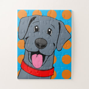 Puzzle Caricature pour chien de repérage du Labrador noir
