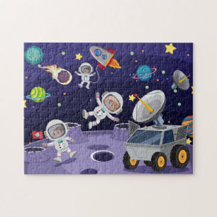 Puzzle Caricature pour enfants de l'Atterrissage de lune