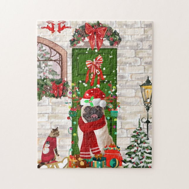 Puzzle Carlin Chien Noël (Vertical)