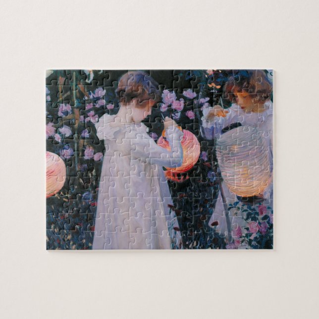 Puzzle Carnation Lily Lily Rose John Singer Sargent Art (Horizontal)