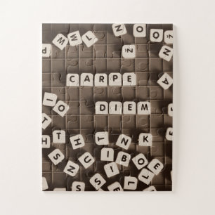 Puzzle Carpe Diem Carreaux de lettre rayée