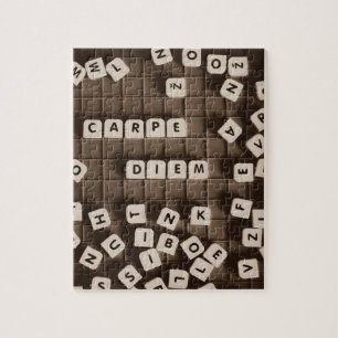 Puzzle Carpe Diem Carreaux de lettre rayée