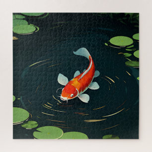 Puzzle Carpe Koï Étang de Lotus Sérénité