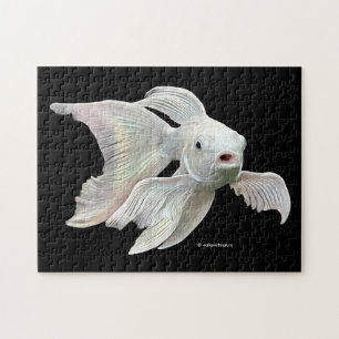 Puzzle Carpe Koi Papillon Platine Époustouflante