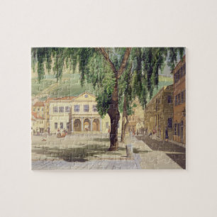 Puzzle Carré de message publicitaire, la bibliothèque