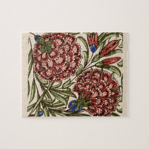 Puzzle Carreau de fleur d'œillet Art antique