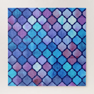 Puzzle Carreaux arabes géométriques abstraits à l'aquarel