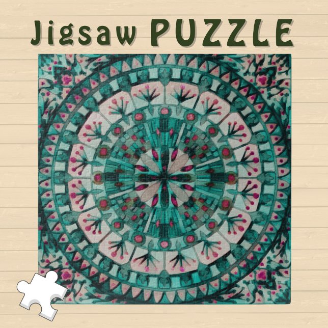 Puzzle Carreaux de mosaïque Boho Océan Turquoise - (Créateur téléchargé)