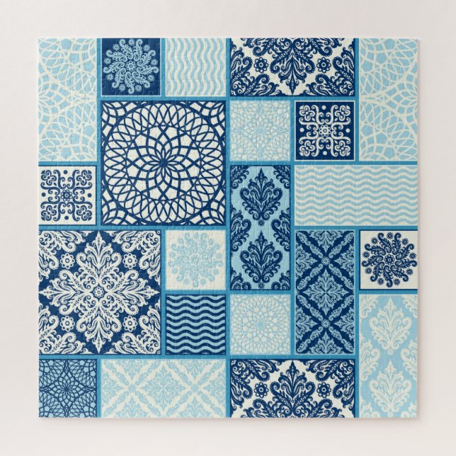 Puzzle Carreaux de patchwork, arrière - plan transparent. (Vertical)