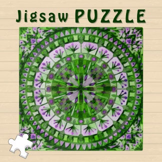 Puzzle Carrelage en mosaïque Boho Gris vert -