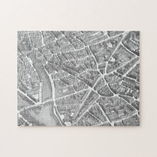 Puzzle Carte aérienne vintage de Paris