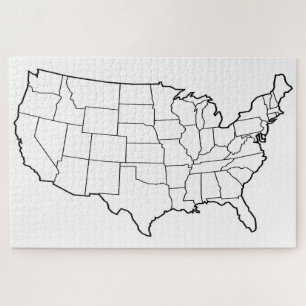 Puzzle Carte américaine vide