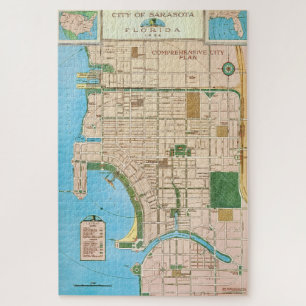 Puzzle Carte ancienne de Sarasota FL 20x30