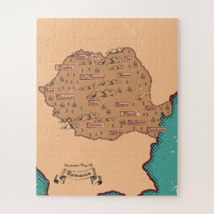 Puzzle Carte ancienne des comtés de Roumanie