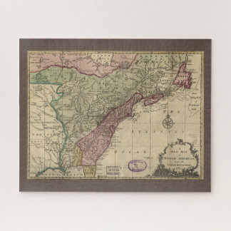 Puzzle Carte antique de l'Amérique du Nord, restaurée, 17