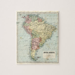 Puzzle Carte antique de l'Amérique du Sud