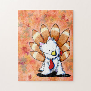 Puzzle Carte d'action de grâce KiniArt Westie Turquie