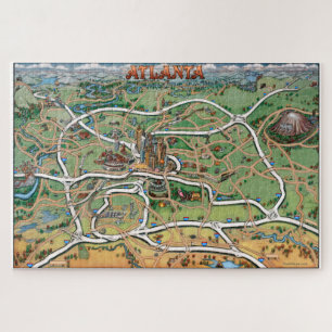 Puzzle Carte d'amusement d'Atlanta
