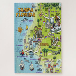 Puzzle Carte d'amusement de Tampa Orlando la Floride