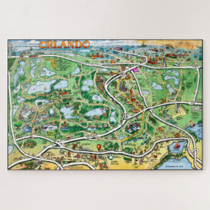 Puzzle Carte d'amusement d'Orlando la Floride