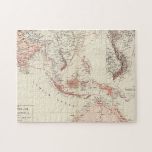 Puzzle Carte d'Asie du Sud-Est et de nord Australie